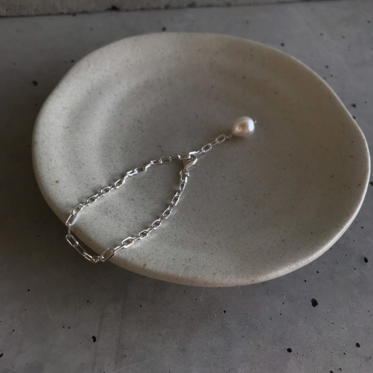 semi hard pearl bracelet [silver925]