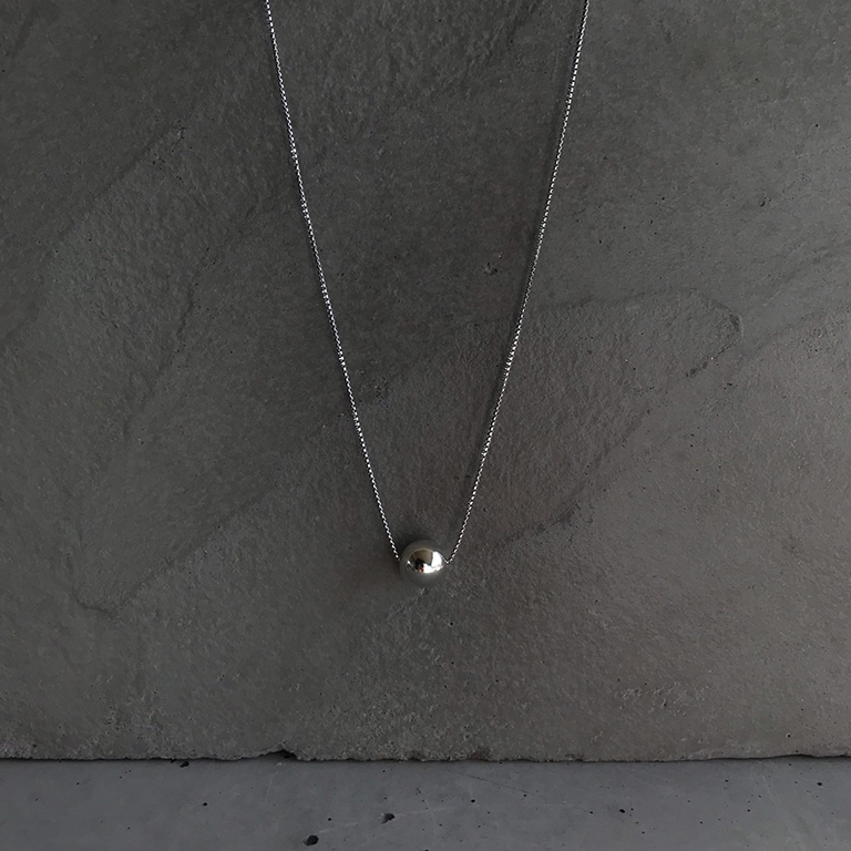 roundish box chain necklace [silver 925]
