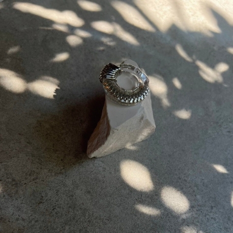 big silver hard ring